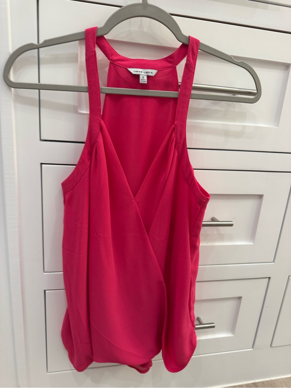 Naked Zebra Hot Pink Halter Tank Top